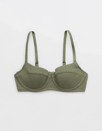 Aerie Crinkle Lightly Lined Underwire Bikini Top