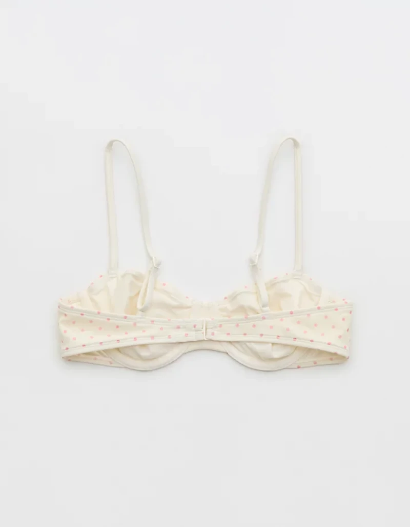 Aerie Mesh Ruched Unlined Underwire Bikini Top