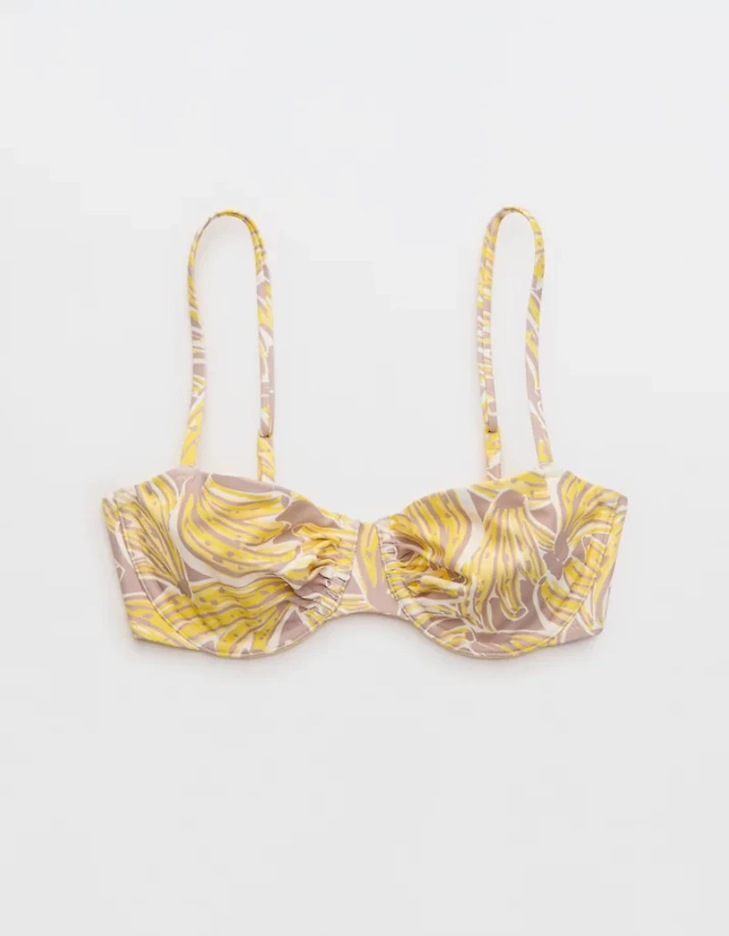 Aerie Ruched Unlined Underwire Bikini Top