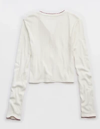 Aerie Off-Duty Pointelle Cardigan