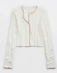 Aerie Off-Duty Pointelle Cardigan