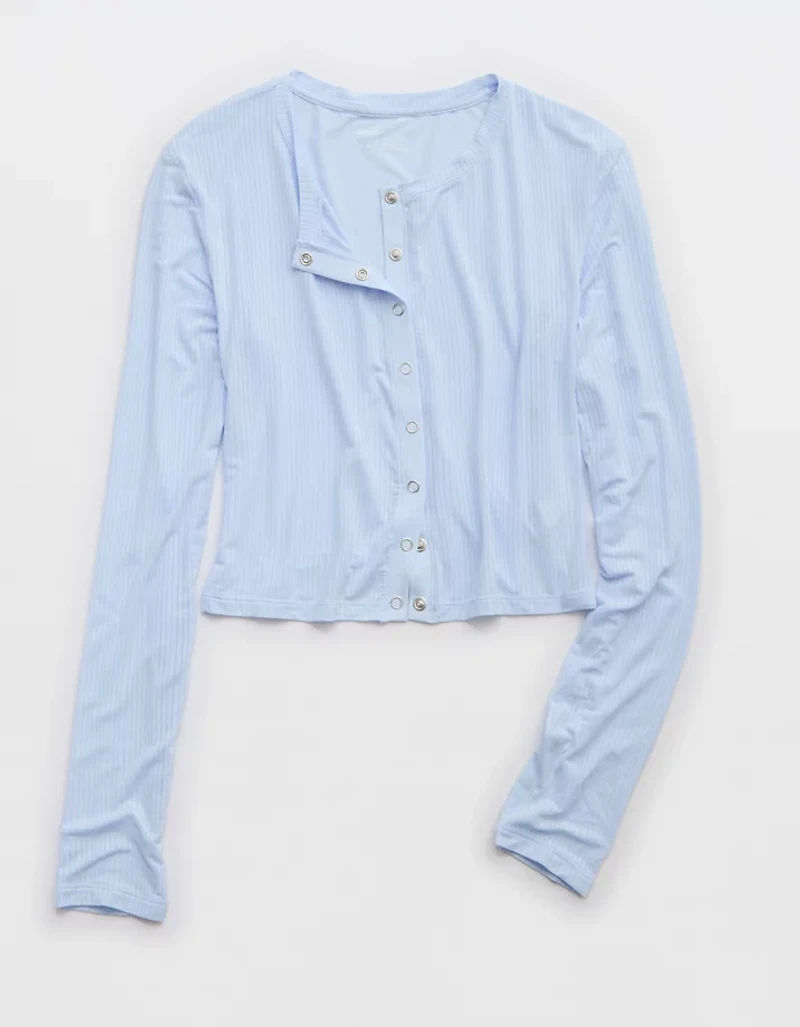 Aerie Superchill Modal Rib Cardigan