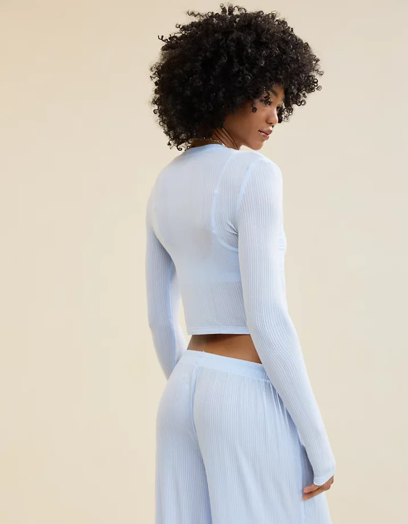 Aerie Superchill Modal Rib Cardigan
