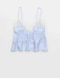 Aerie Off-Duty Satin Flirty Tank