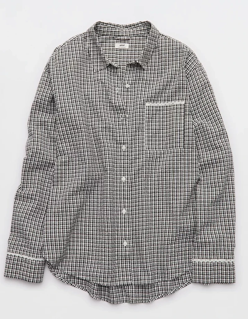 Aerie Seersucker Pajama Shirt