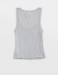 Aerie Off-Duty Pointelle Tank Top
