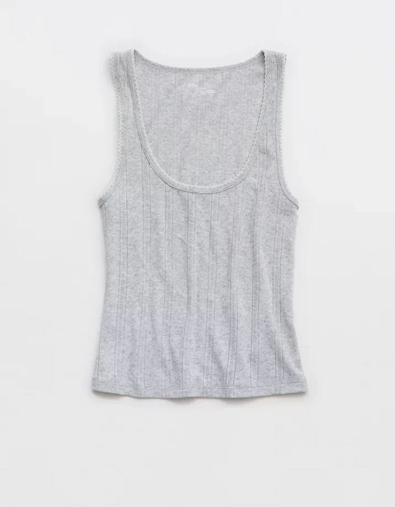 Aerie Off-Duty Pointelle Tank Top