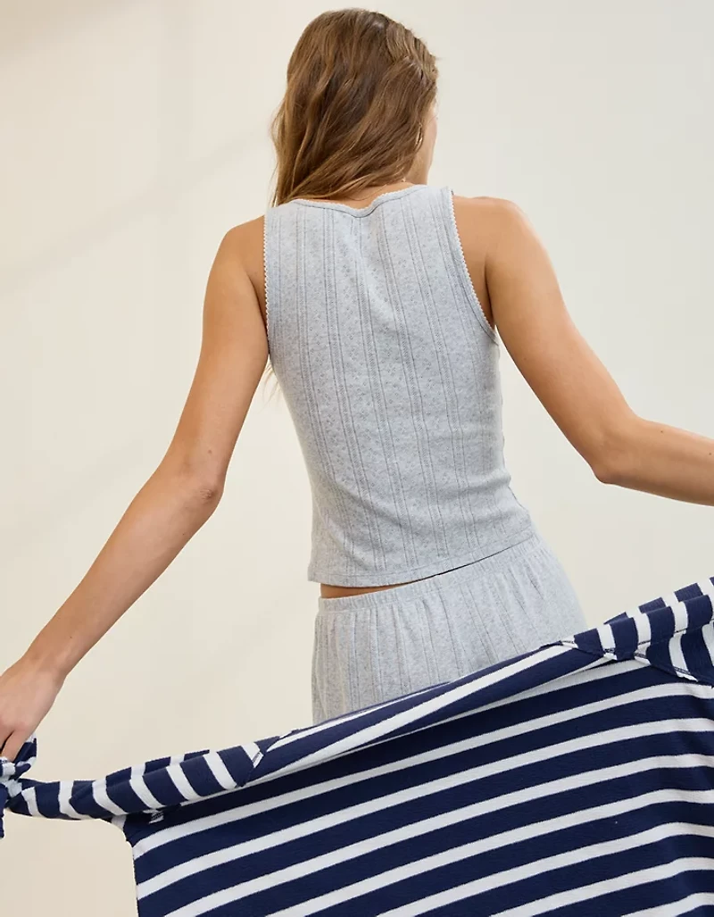 Aerie Off-Duty Pointelle Tank Top