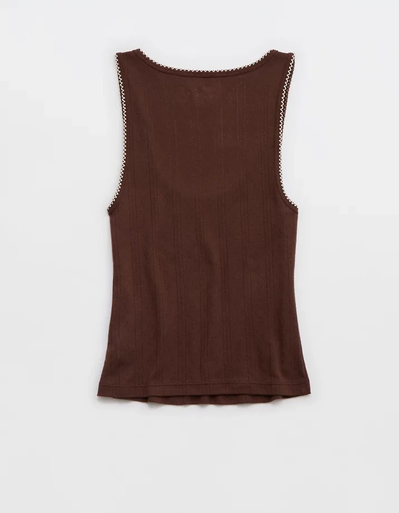 Aerie Off-Duty Pointelle Tank Top