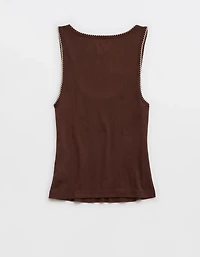 Aerie Off-Duty Pointelle Tank Top