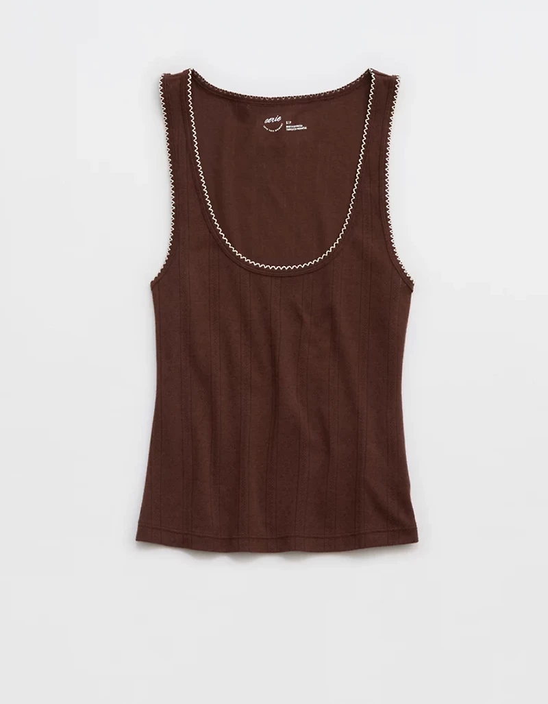 Aerie Off-Duty Pointelle Tank Top