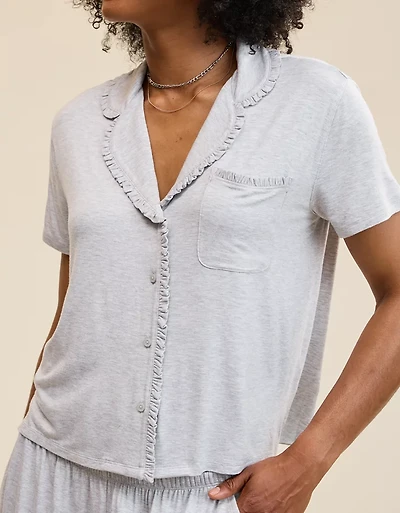 Aerie Real Soft® Ruffle Pajama Shirt