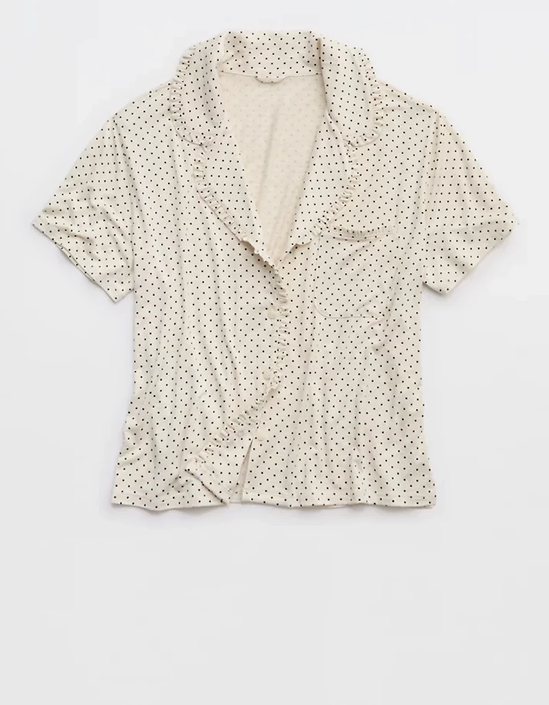 Aerie Real Soft® Ruffle Pajama Shirt