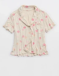 Aerie Real Soft® Ruffle Pajama Shirt