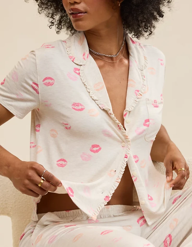 Aerie Real Soft® Ruffle Pajama Shirt