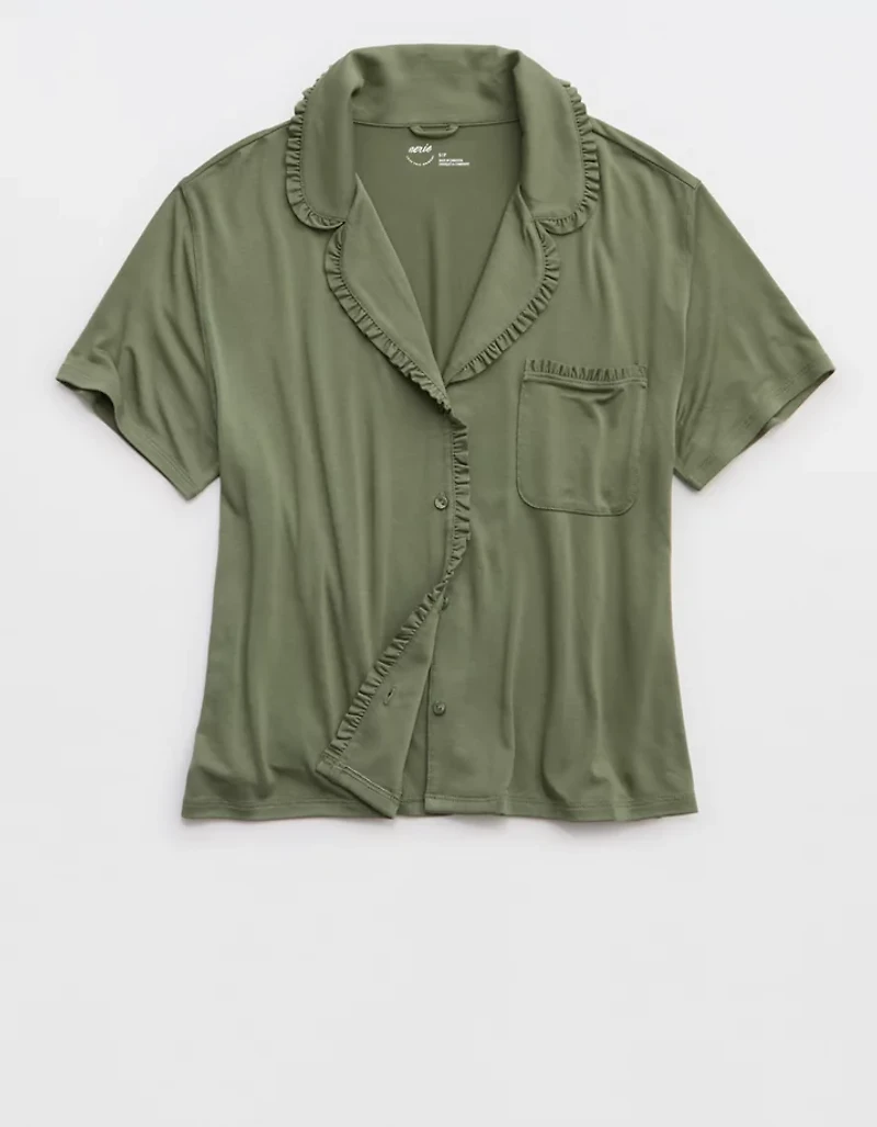 Aerie Real Soft® Ruffle Pajama Shirt
