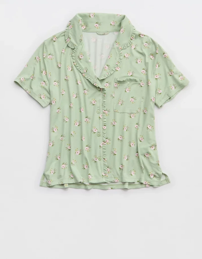 Aerie Real Soft® Ruffle Pajama Shirt