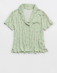 Aerie Real Soft® Ruffle Pajama Shirt