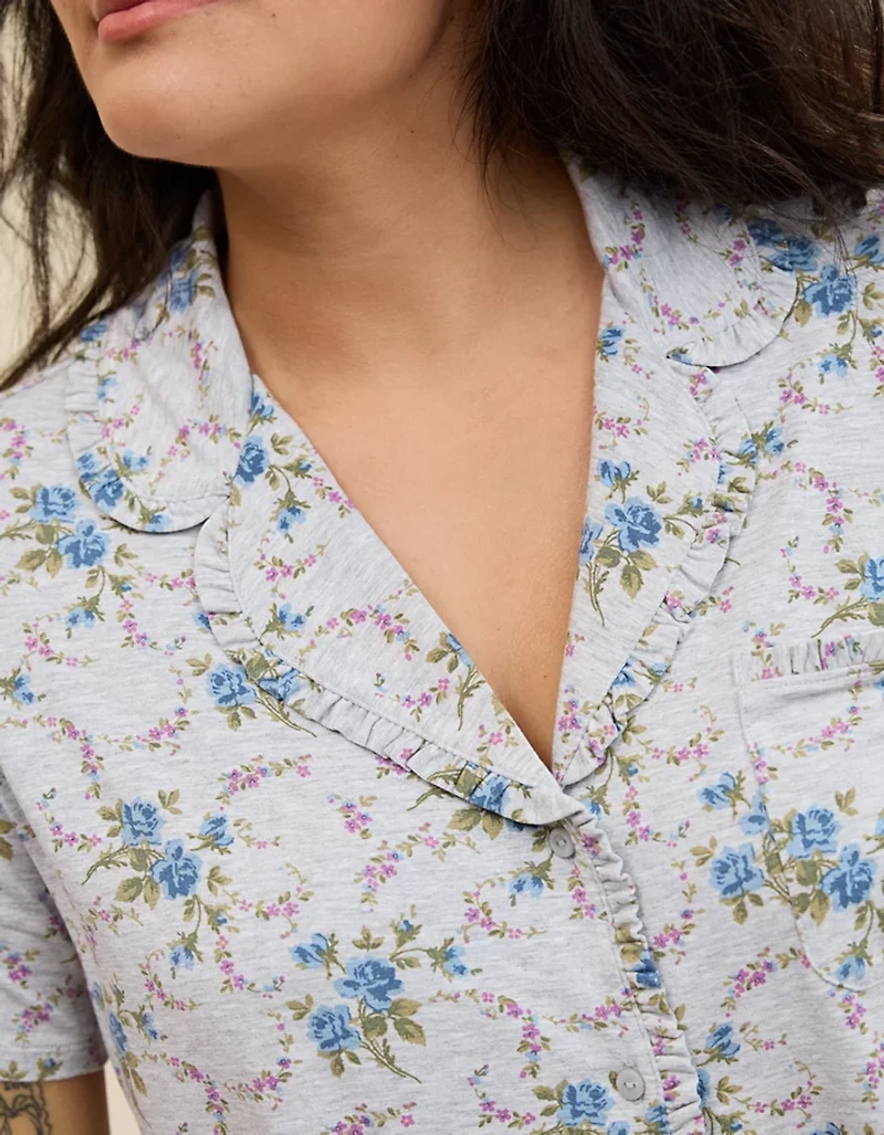 Aerie Real Soft® Ruffle Pajama Shirt