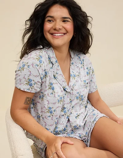 Aerie Real Soft® Ruffle Pajama Shirt