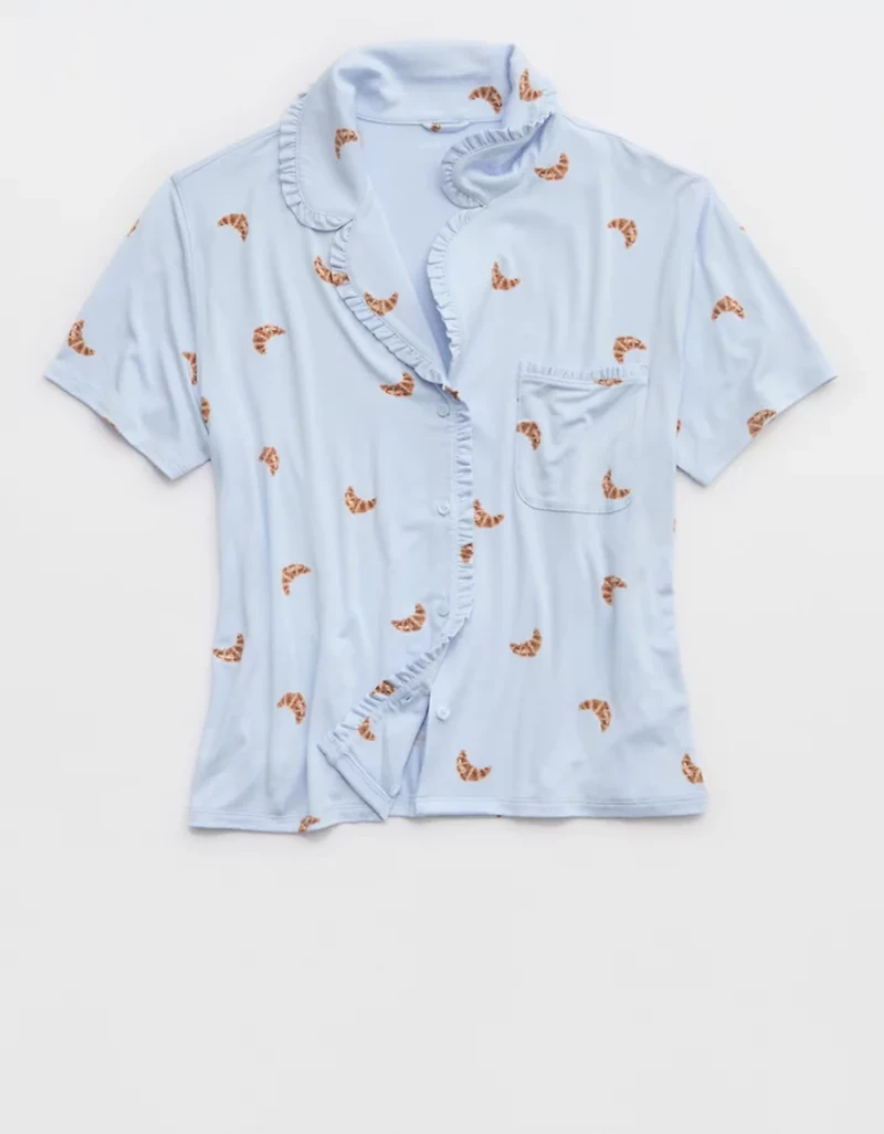 Aerie Real Soft® Ruffle Pajama Shirt