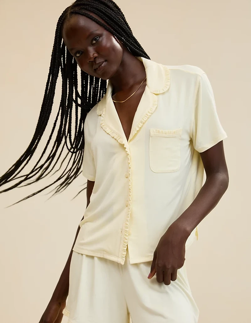 Aerie Real Soft® Ruffle Pajama Shirt