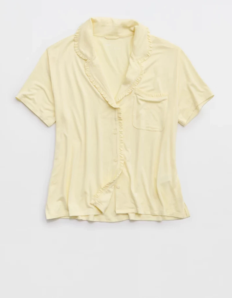 Aerie Real Soft® Ruffle Pajama Shirt