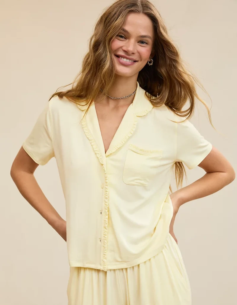 Aerie Real Soft® Ruffle Pajama Shirt