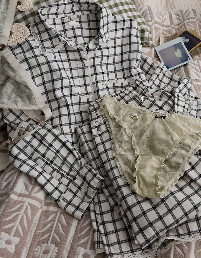 Aerie Flannel Pajama Shirt