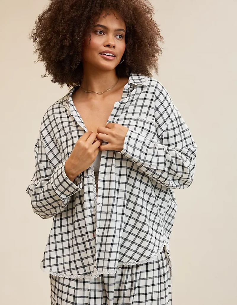 Aerie Flannel Pajama Shirt