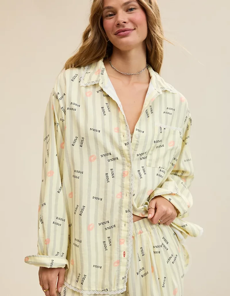 Aerie Flannel Pajama Shirt