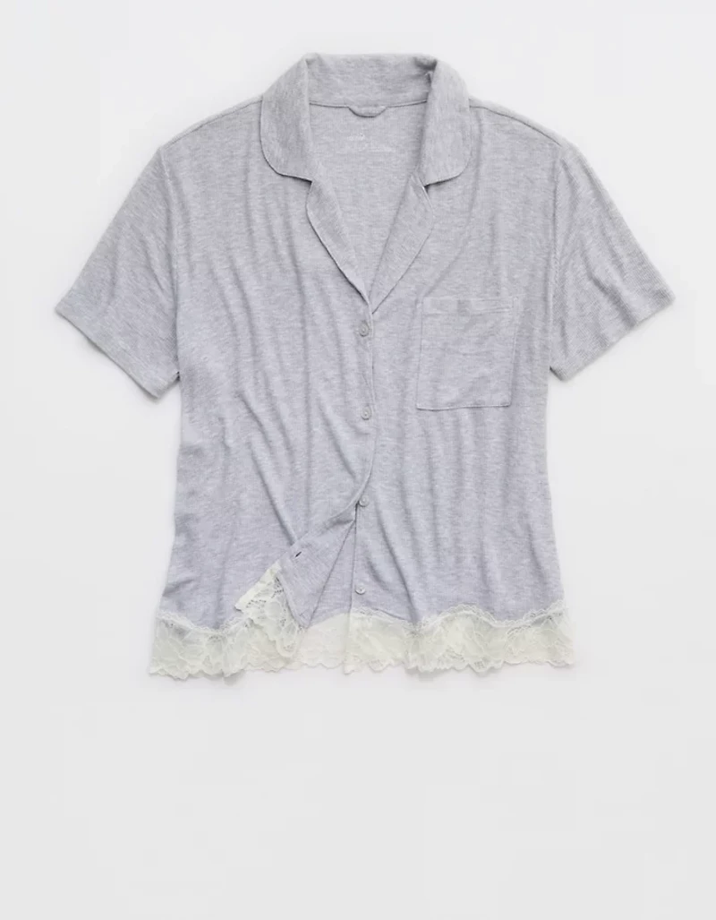 Aerie Real Soft® Ribbed Pajama Shirt