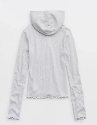 Aerie Pointelle Long Sleeve Hoodie