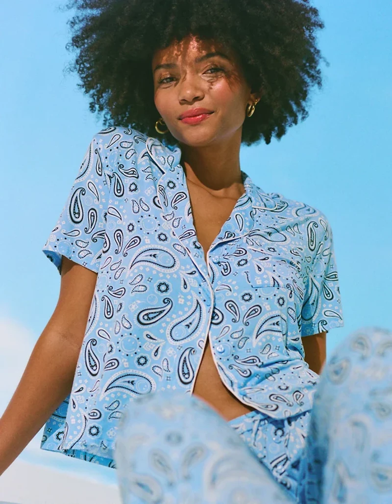 Aerie | Smiley® Real Soft® Short Sleeve Pajama Shirt