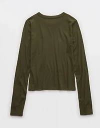 Aerie Pointelle Long Sleeve Top