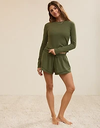 Aerie Pointelle Long Sleeve Top