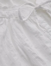 Aerie Seersucker Long Sleeve Volume Tie Top