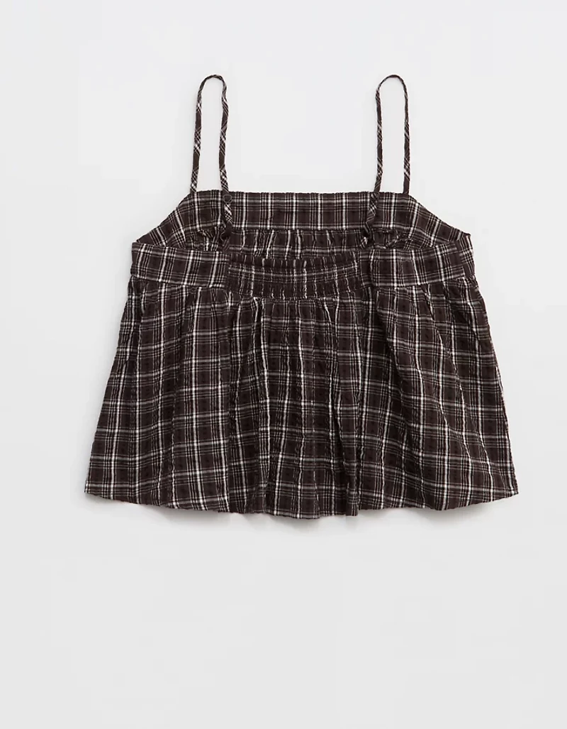 OVERSLEPT by Aerie Seersucker Cami Top