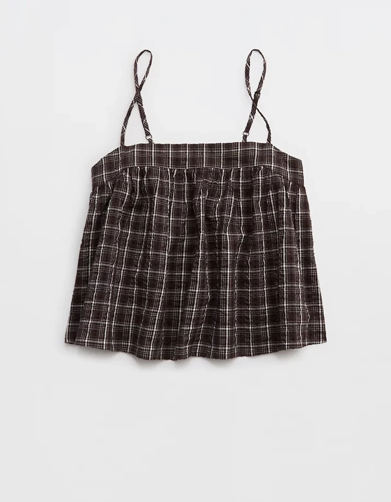 OVERSLEPT by Aerie Seersucker Cami Top