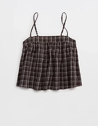 OVERSLEPT by Aerie Seersucker Cami Top