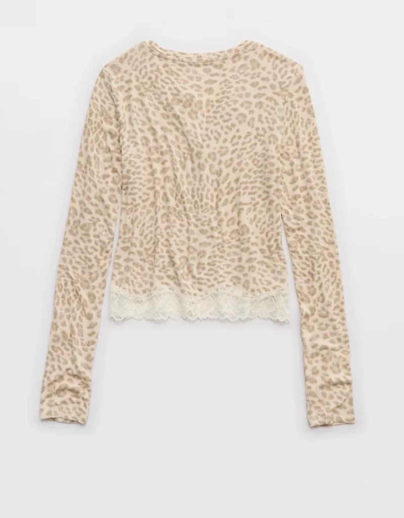 OVERSLEPT by Aerie Real Soft Ribbed Cardigan