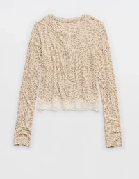 OVERSLEPT by Aerie Real Soft Ribbed Cardigan