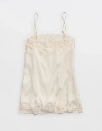OVERSLEPT by Aerie Liquid Satin Tunic Tank
