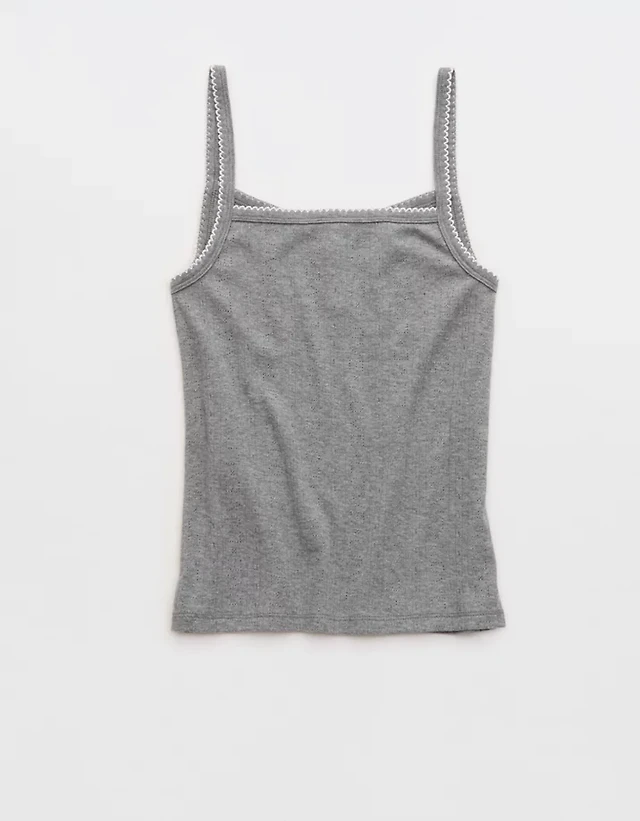 OVERSLEPT by Aerie Pointelle Tank