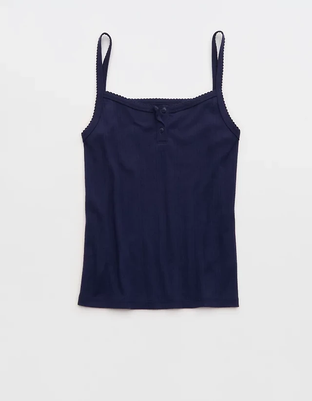 OVERSLEPT by Aerie Pointelle Tank