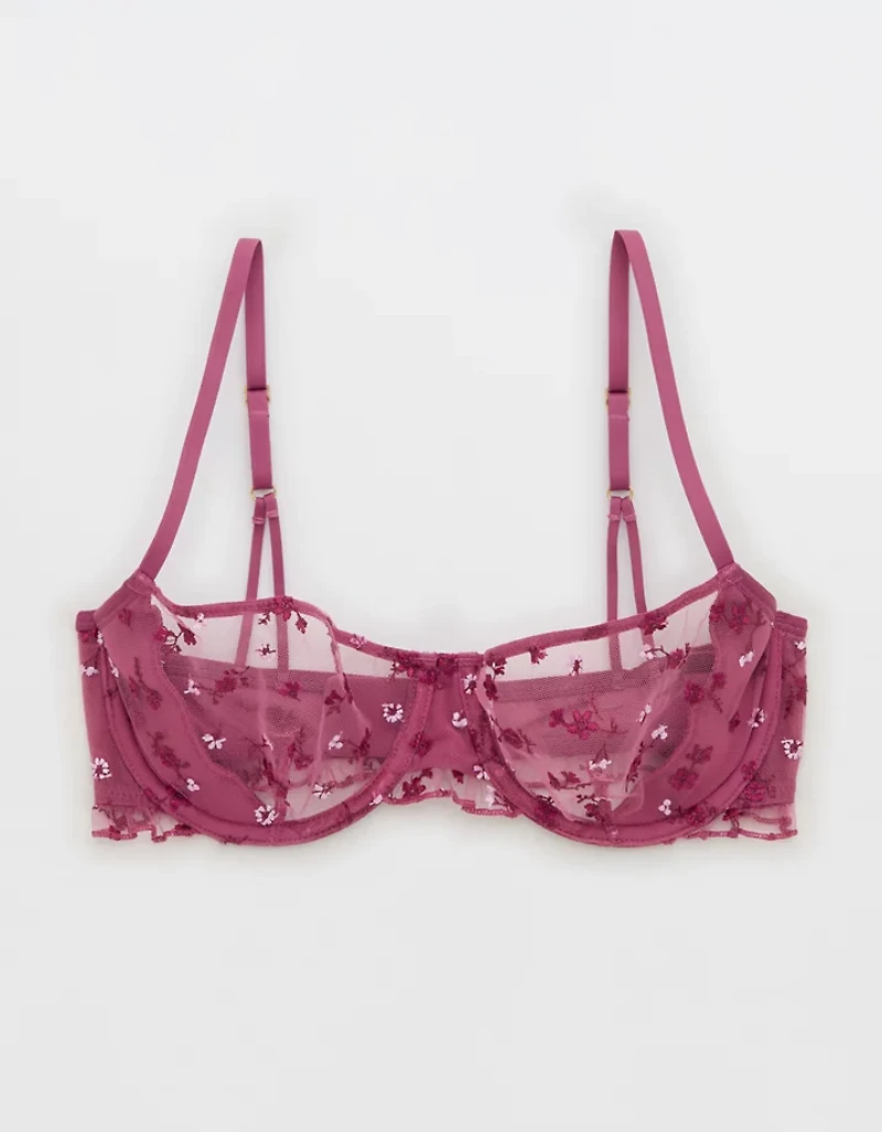 Show Off Embroidered Unlined Balconette Bra