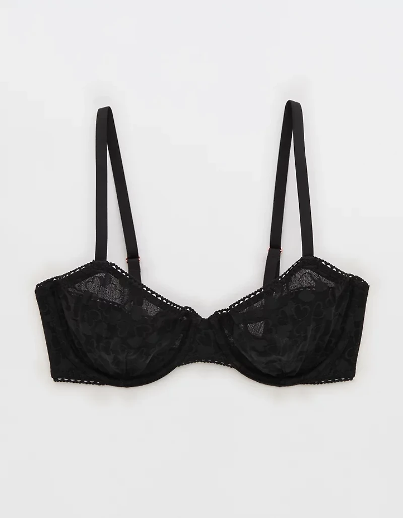 Show Off Heart Mesh Unlined Bra