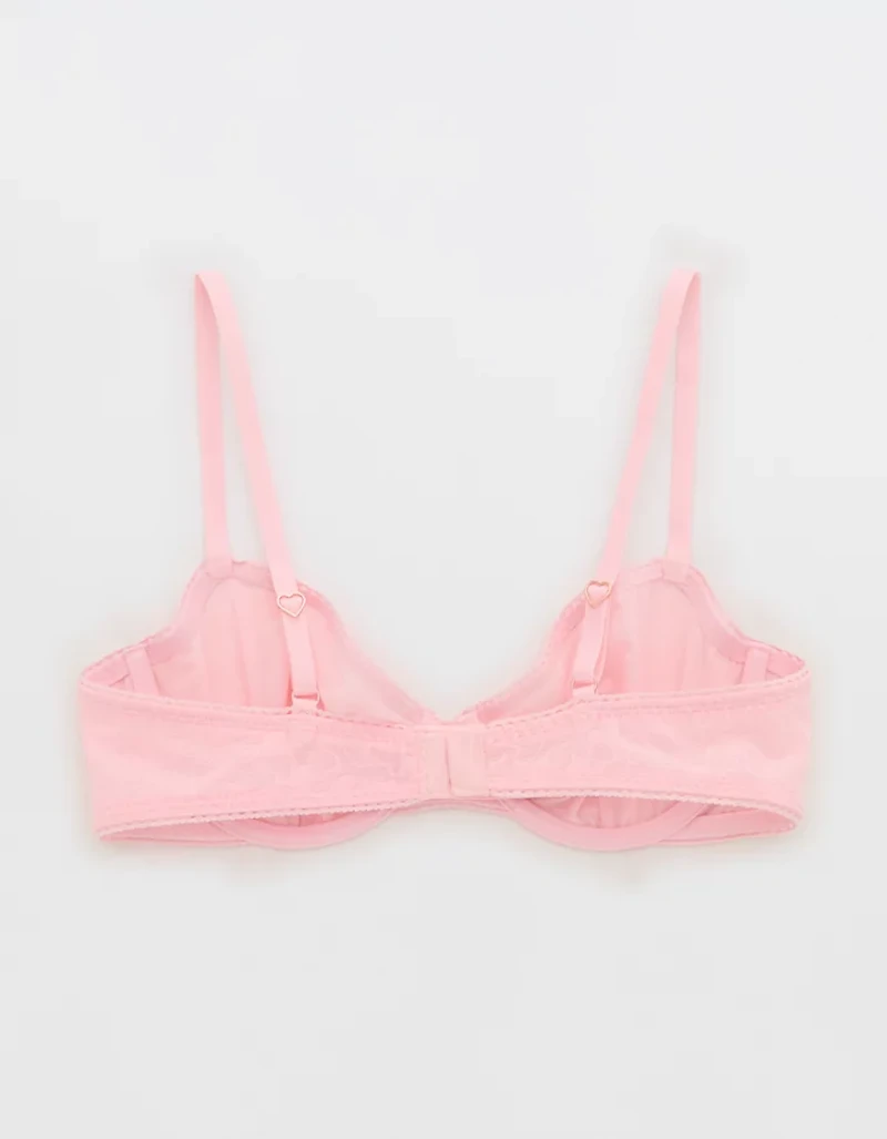 Show Off Heart Mesh Unlined Bra