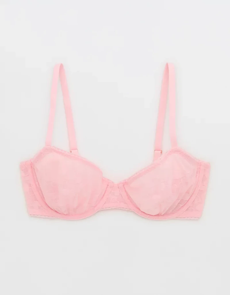 Show Off Heart Mesh Unlined Bra