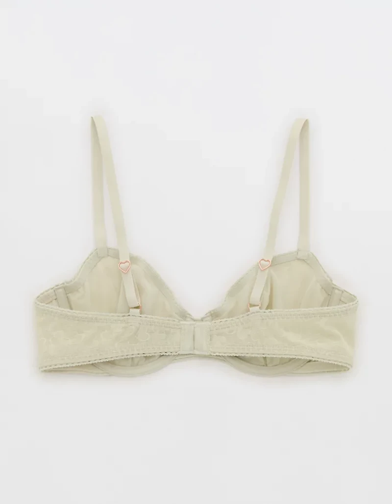 Show Off Heart Mesh Unlined Bra